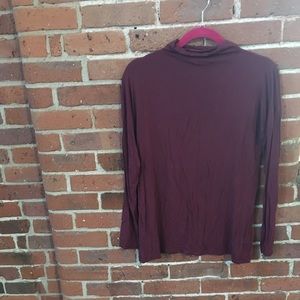 Maroon Mock Turtleneck Shirt